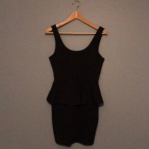 Black Peplum Dress